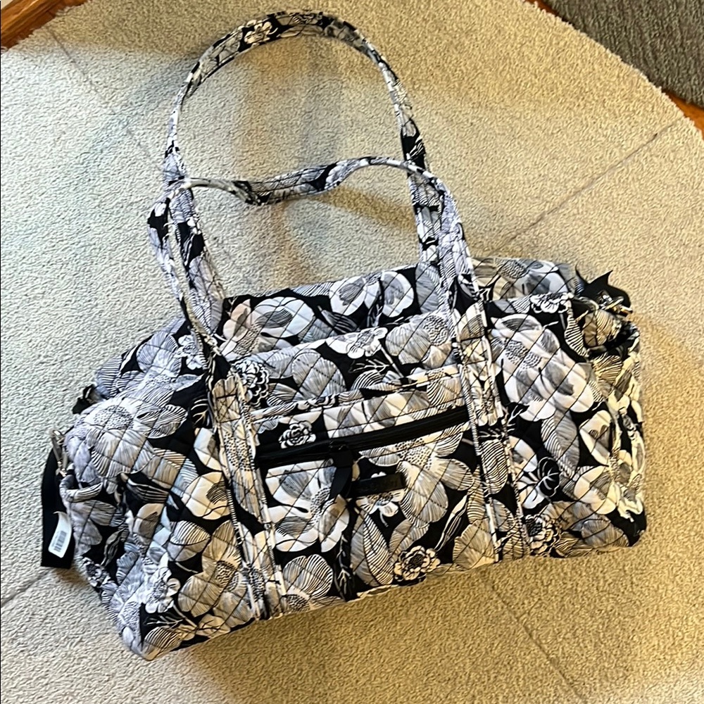 Vera Bradley Black and White Floral Women's Bag